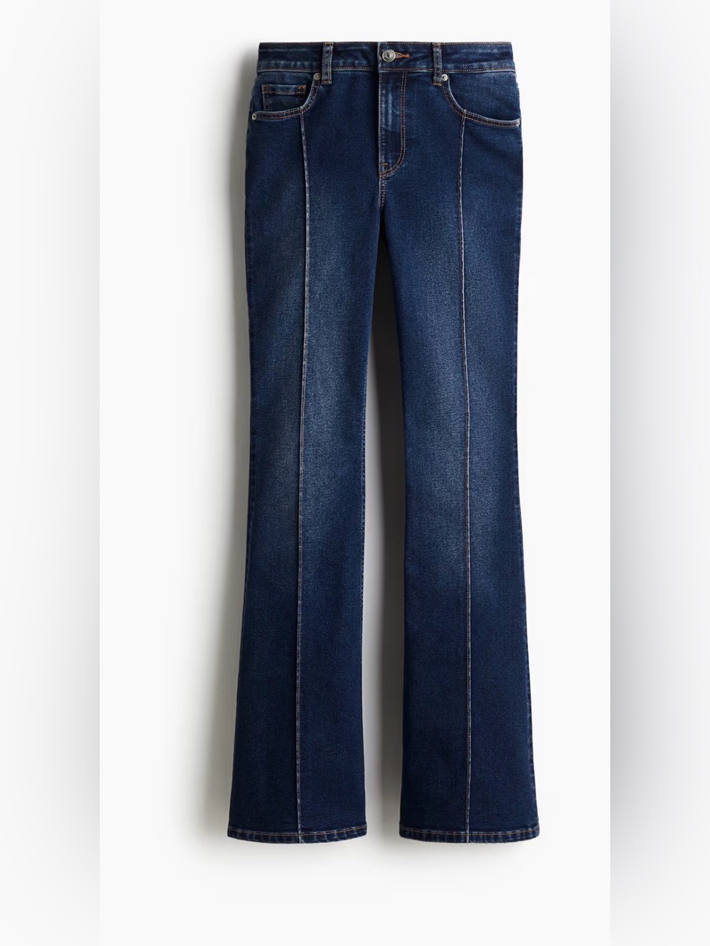 👖NWT 🔖H&M Flared High Jeans Dark Denim Size 2